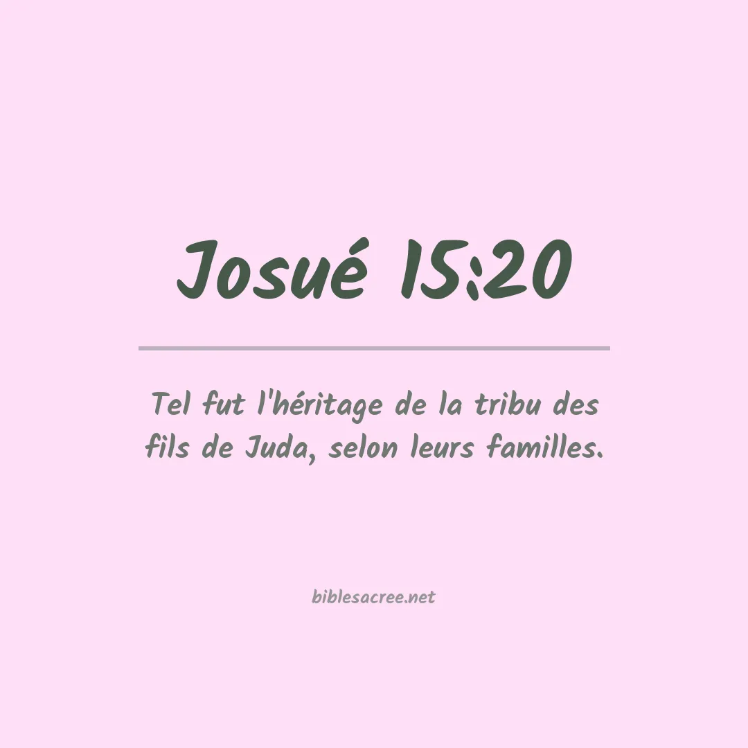 Josué - 15:20