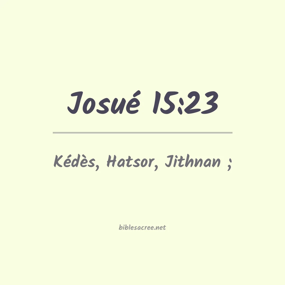 Josué - 15:23
