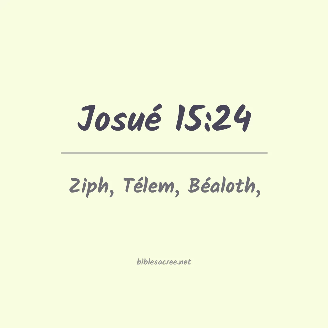 Josué - 15:24