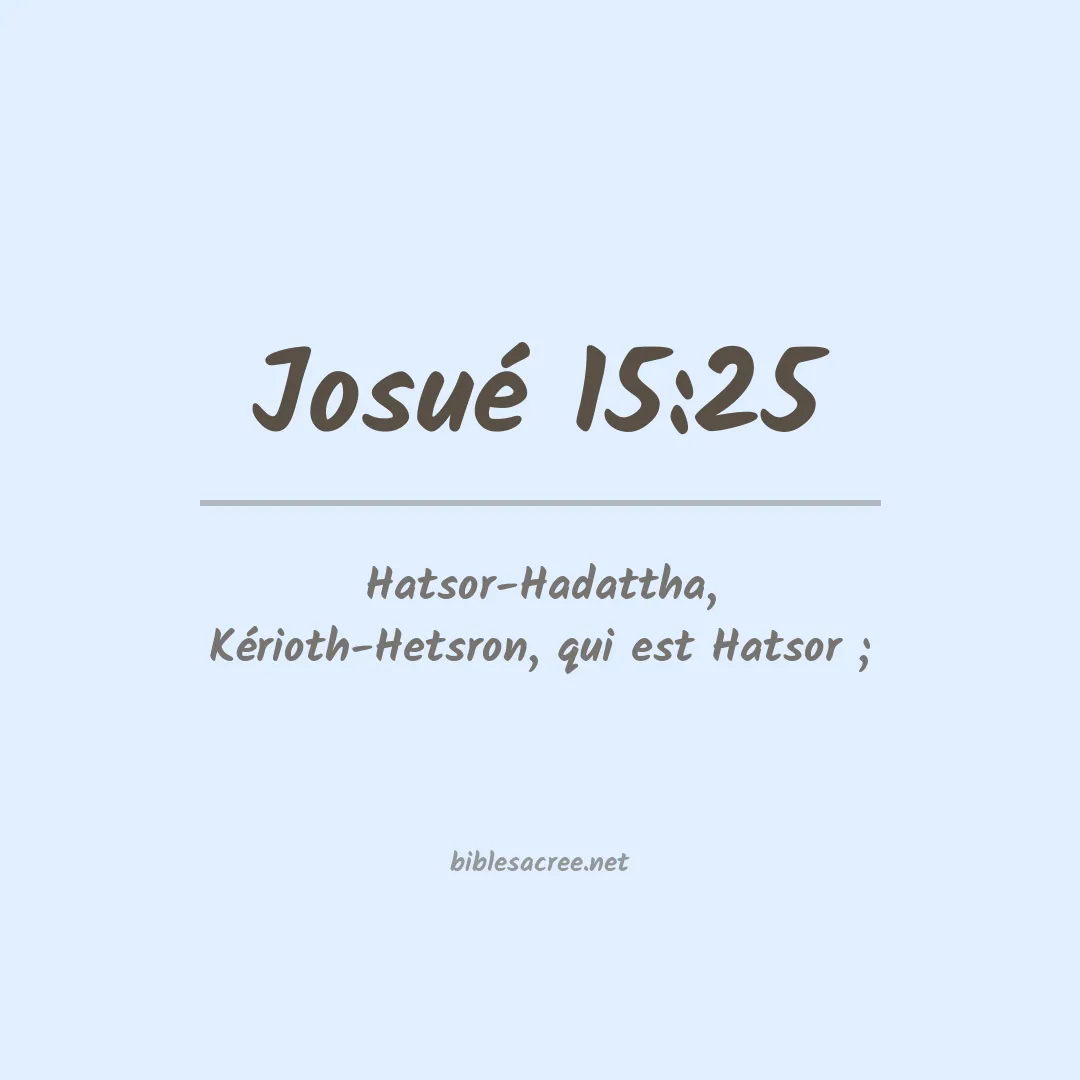 Josué - 15:25