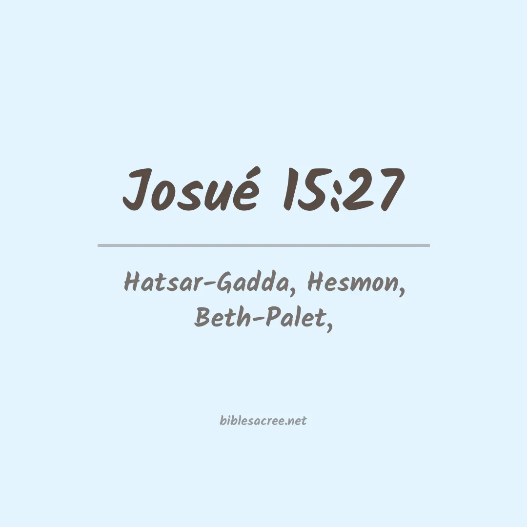 Josué - 15:27