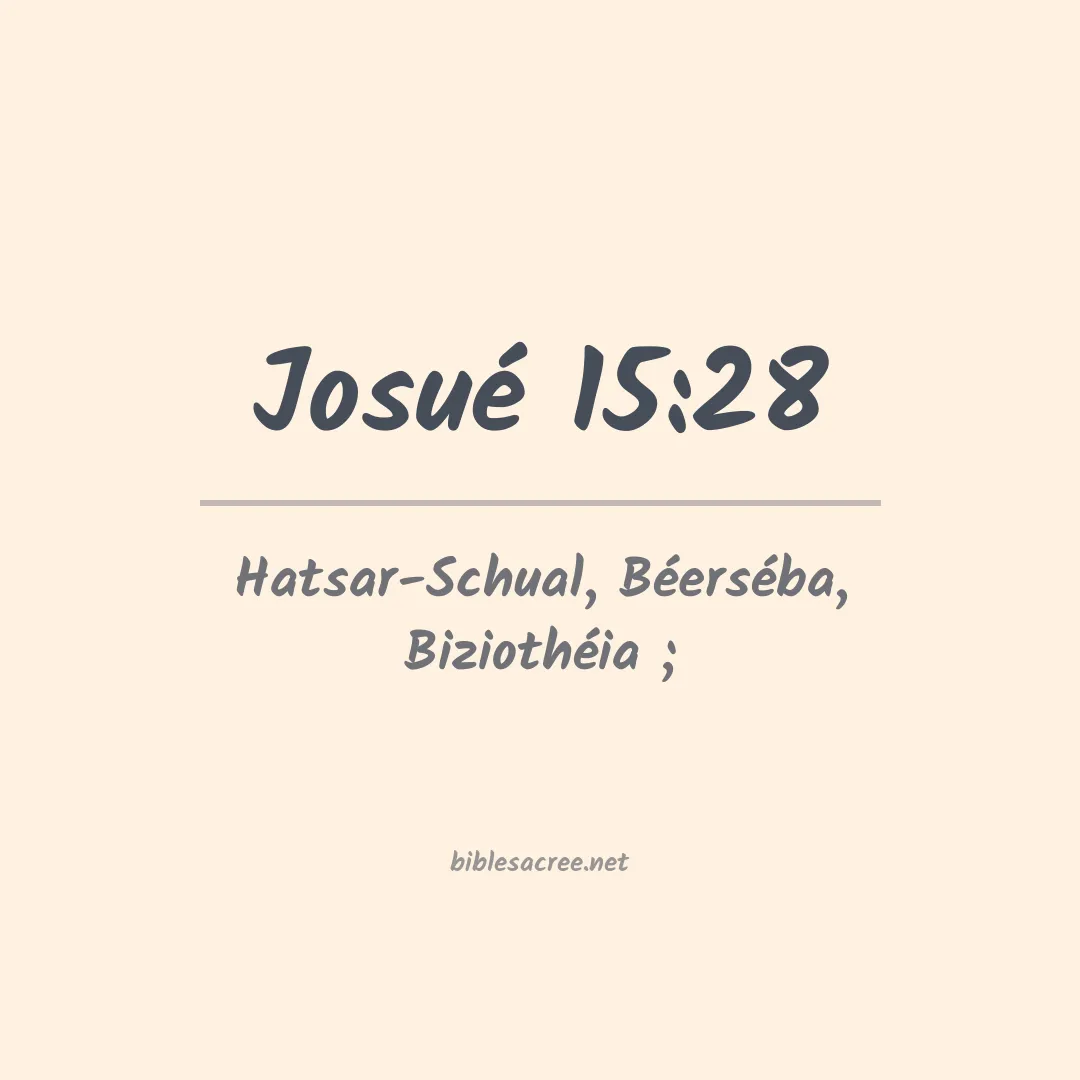 Josué - 15:28