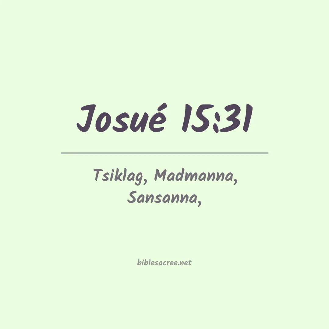 Josué - 15:31