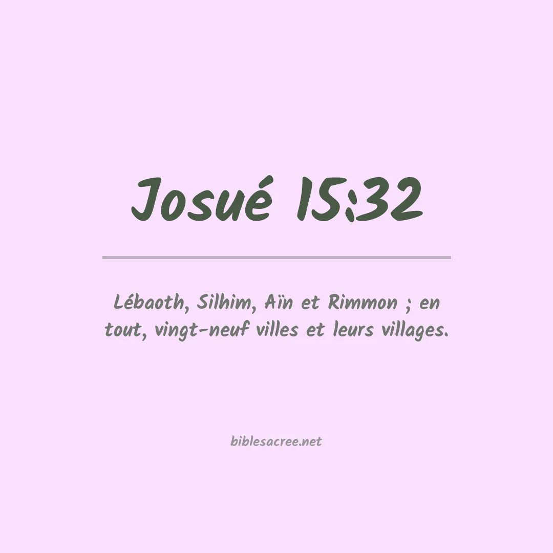 Josué - 15:32
