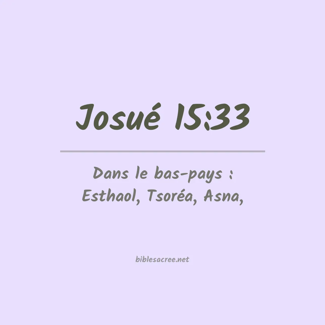 Josué - 15:33