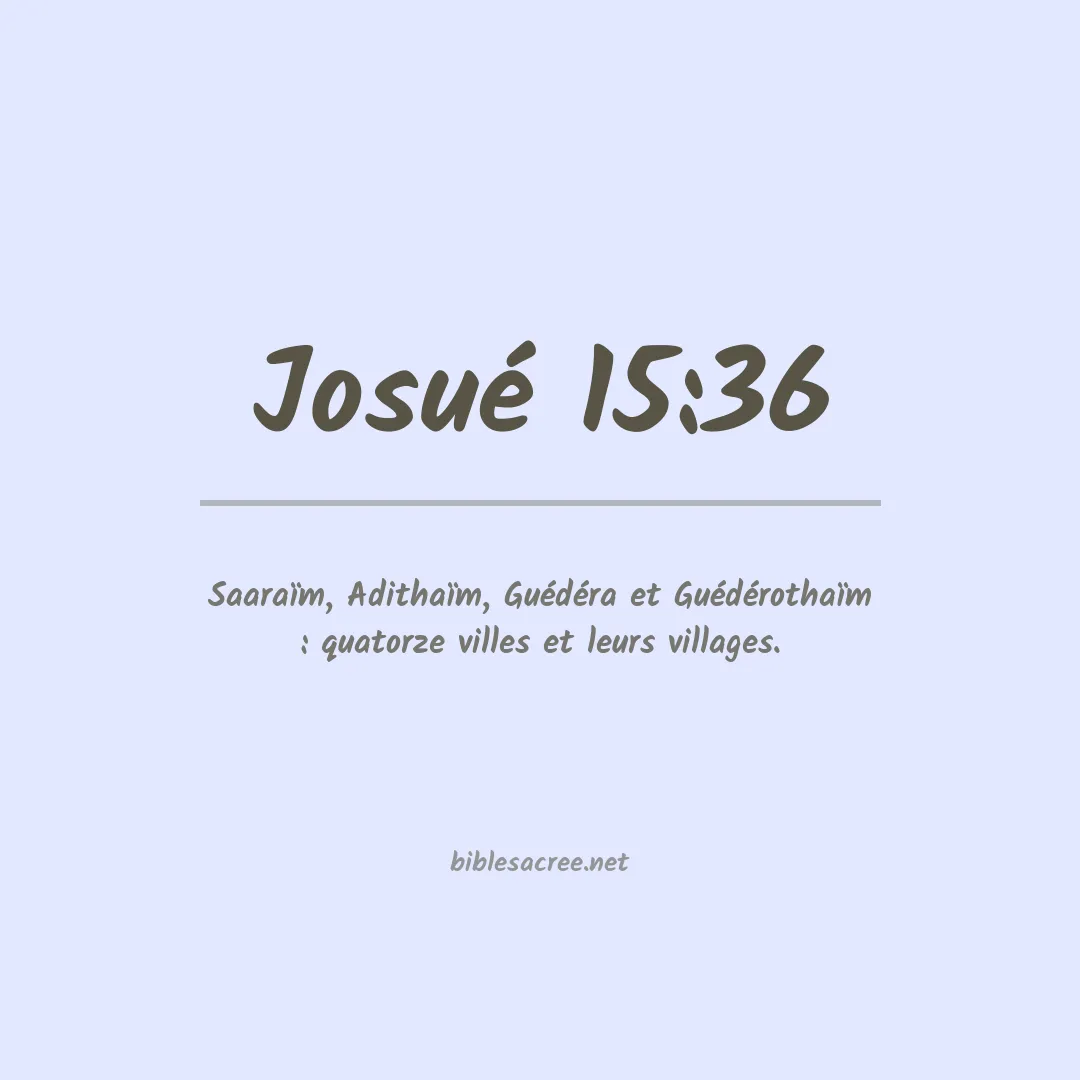 Josué - 15:36