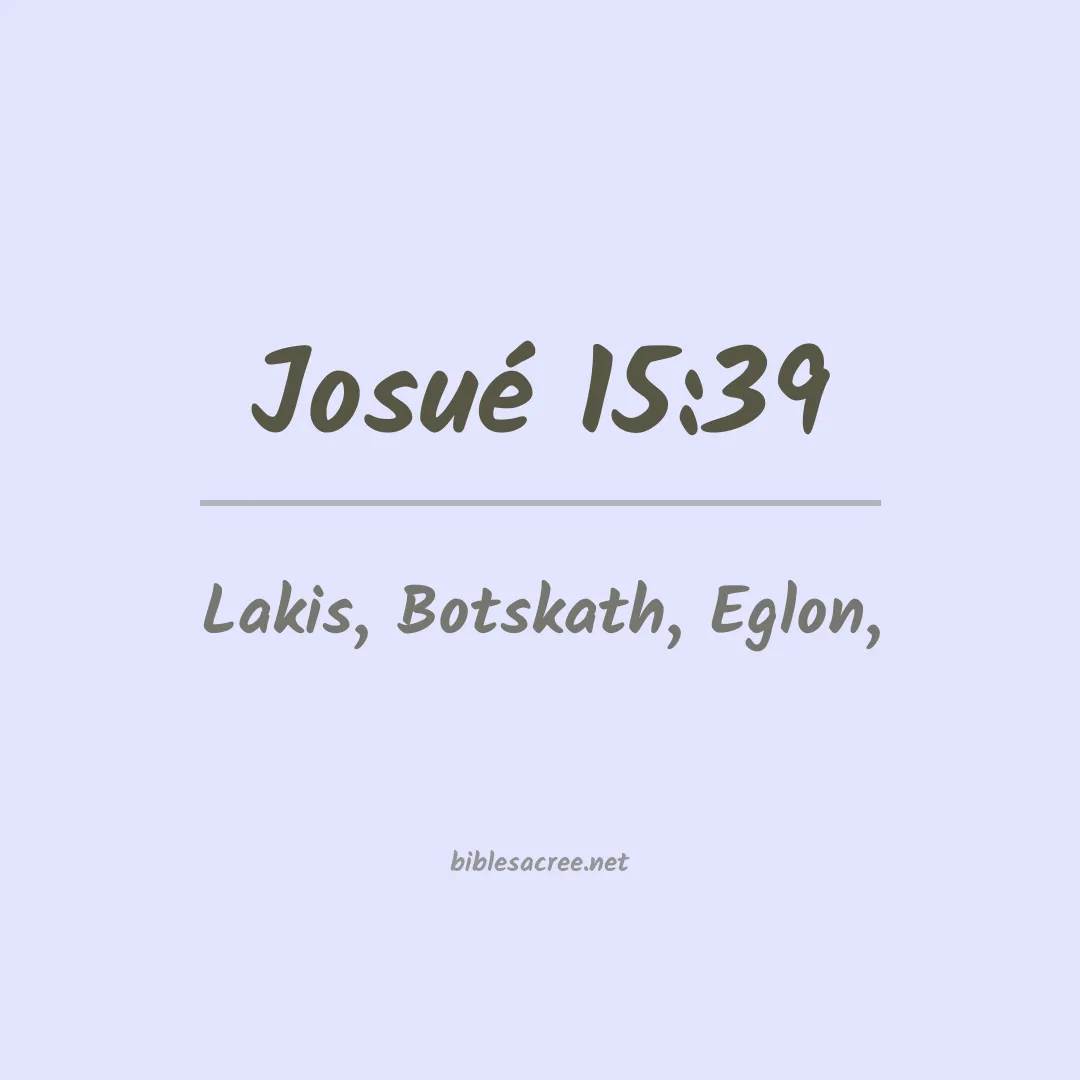 Josué - 15:39