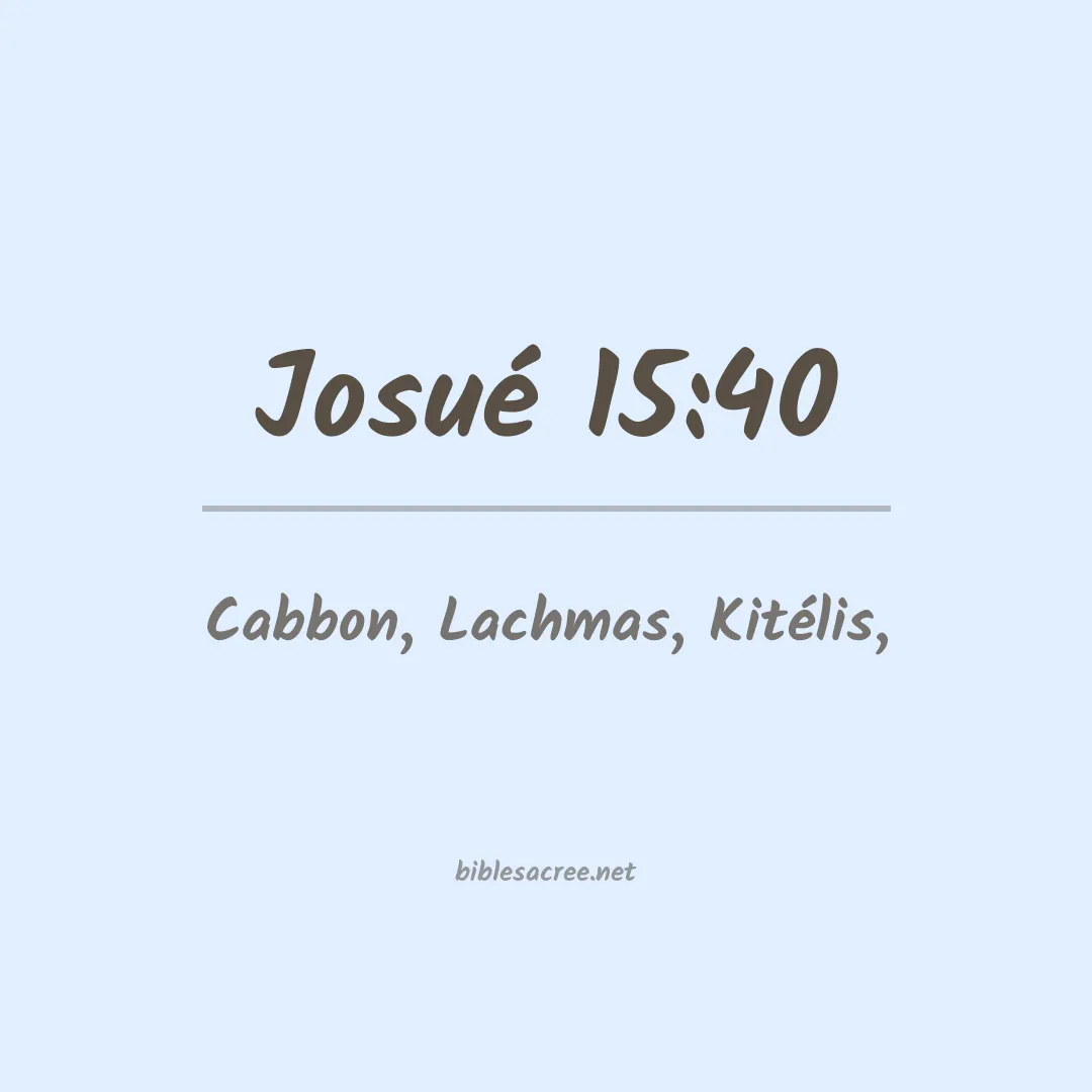 Josué - 15:40