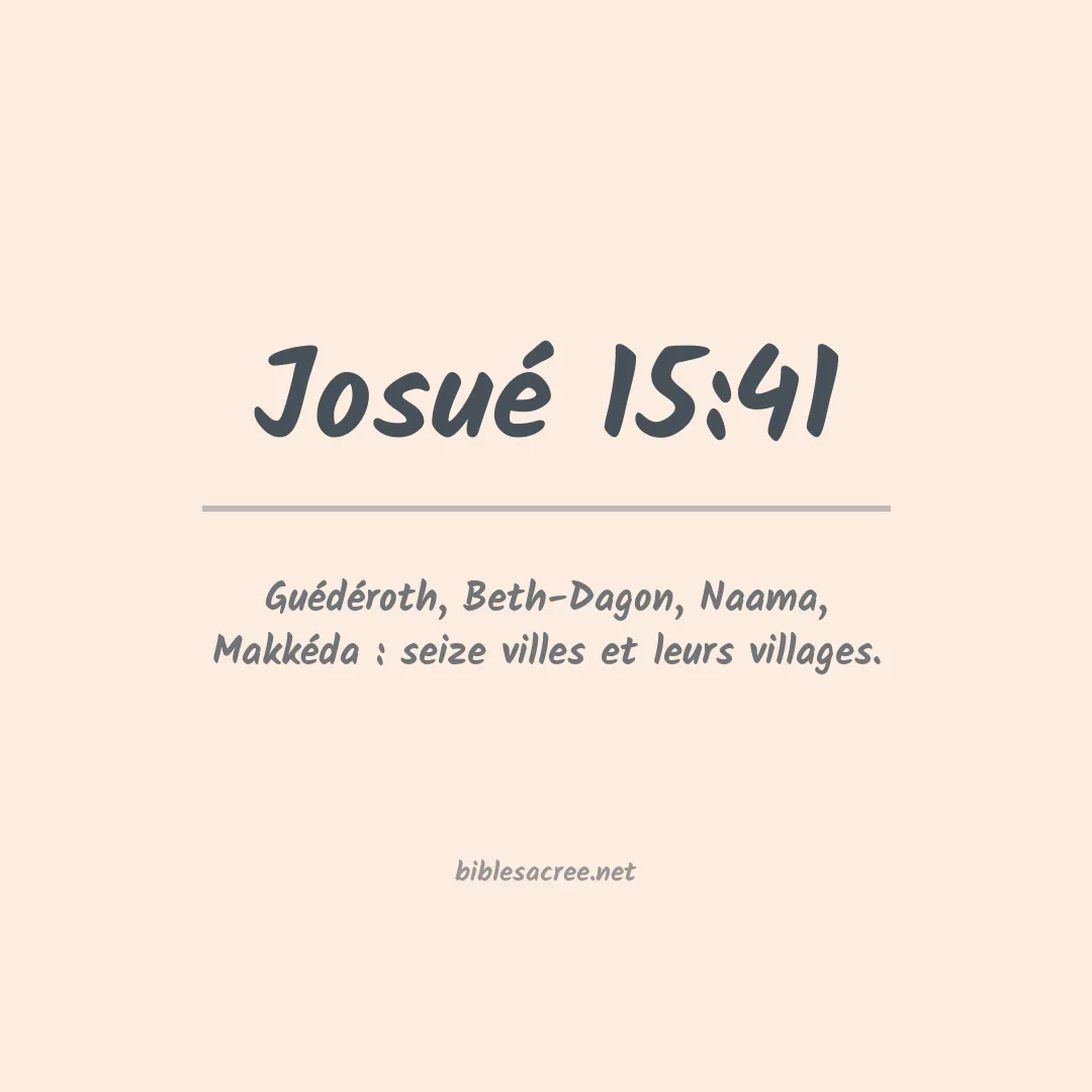 Josué - 15:41