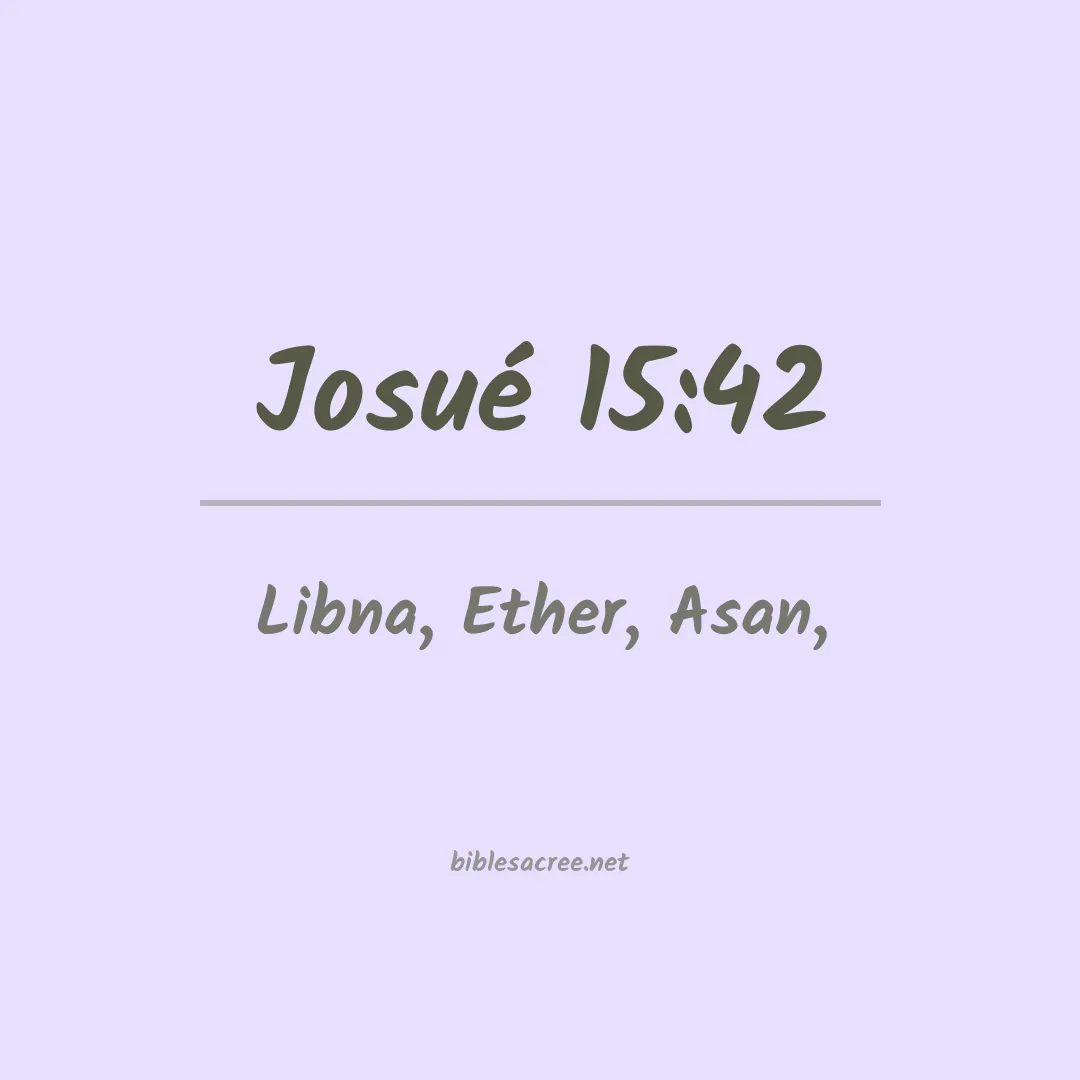 Josué - 15:42