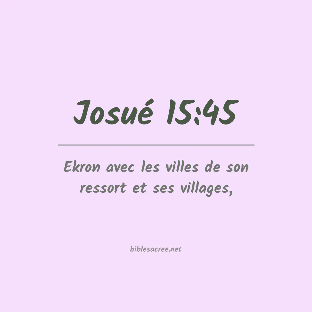 Josué - 15:45