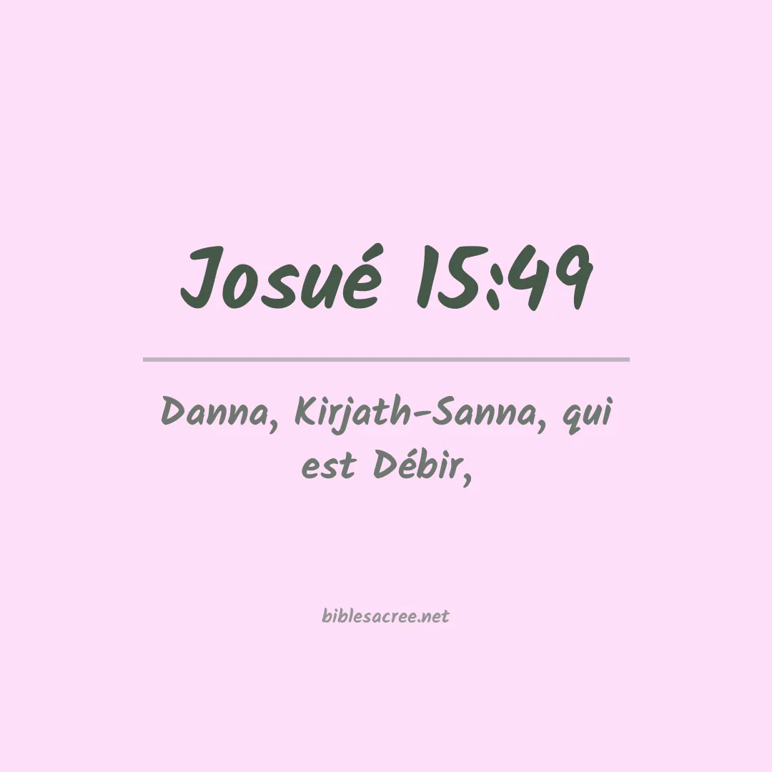 Josué - 15:49