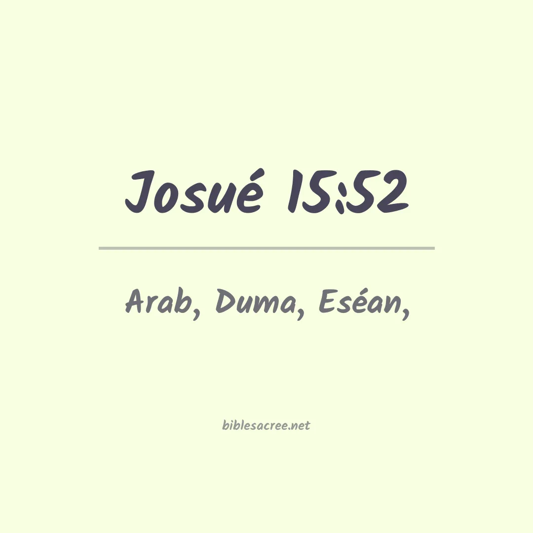 Josué - 15:52