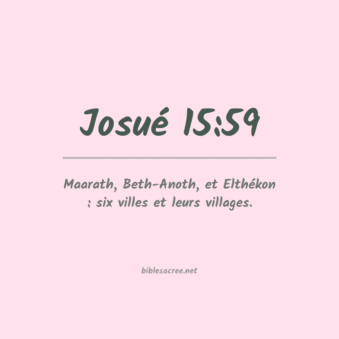 Josué - 15:59