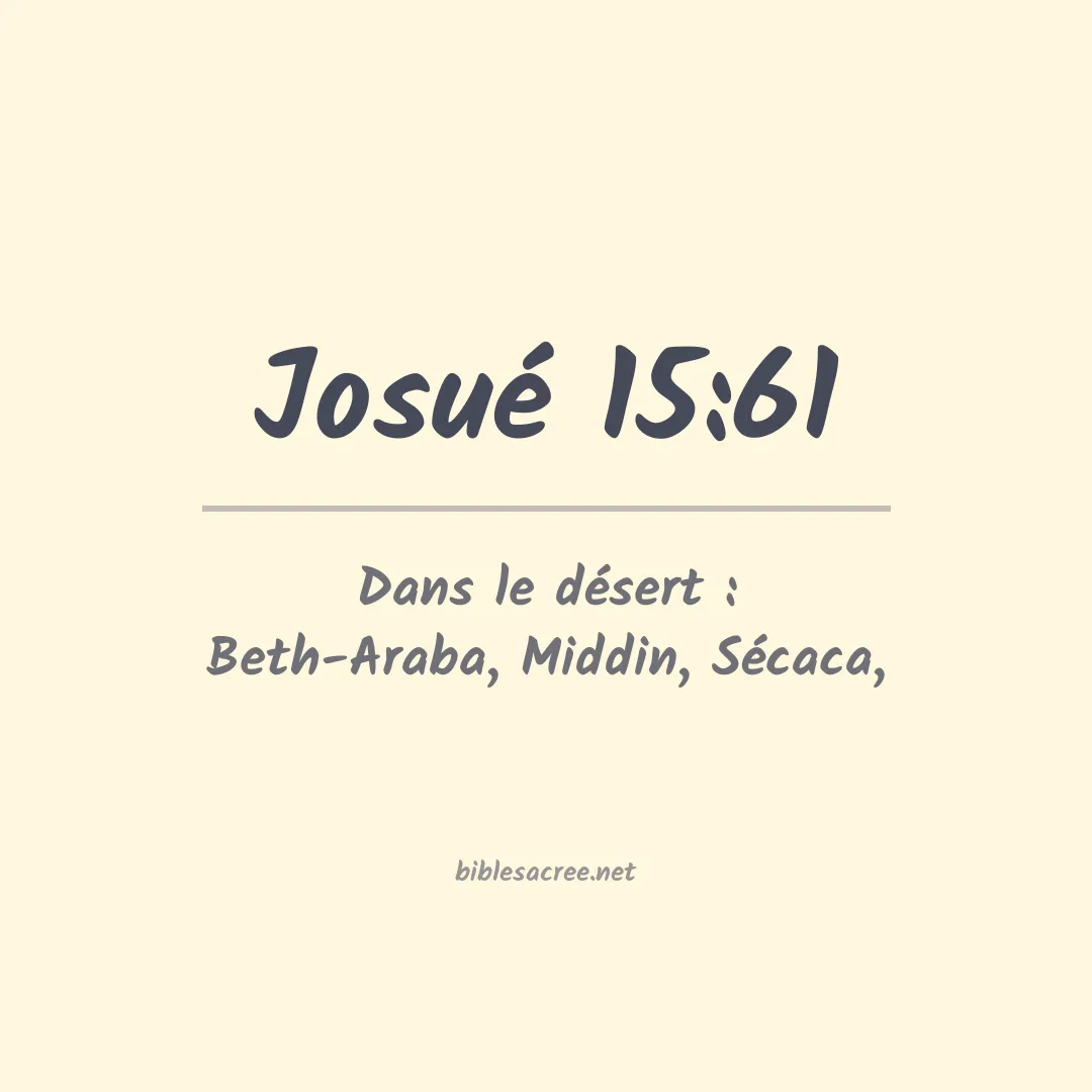 Josué - 15:61