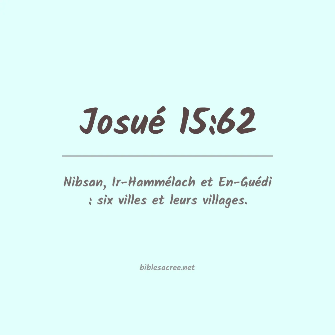 Josué - 15:62