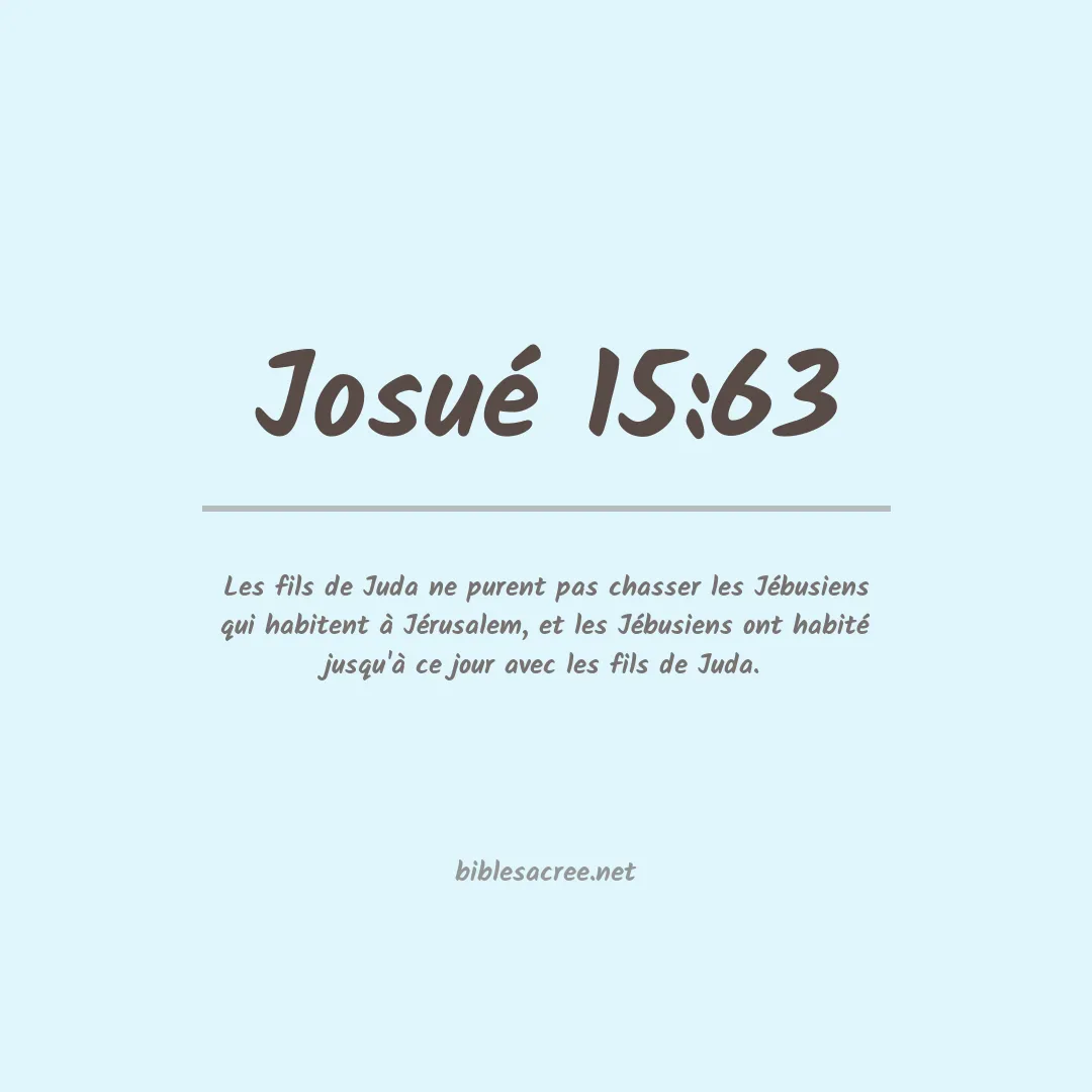 Josué - 15:63