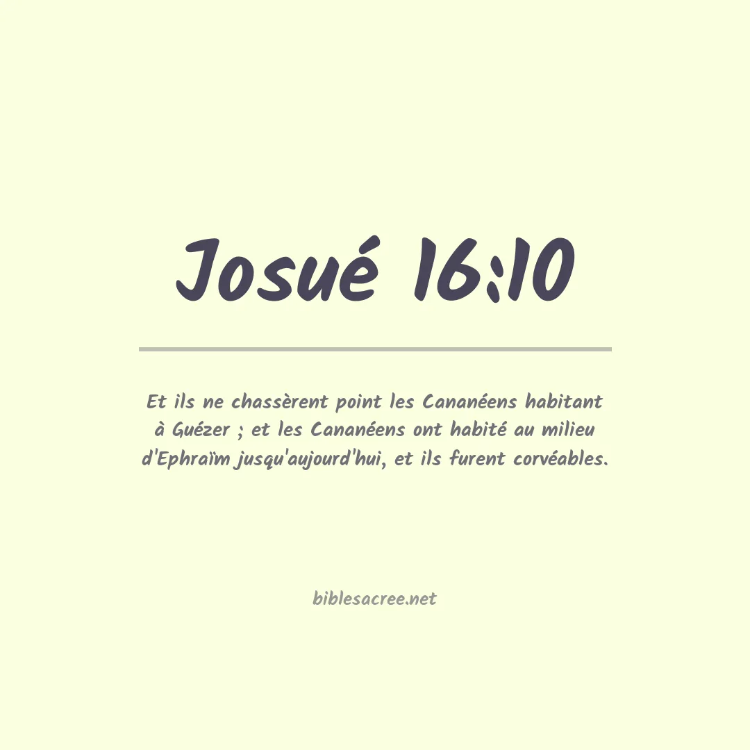 Josué - 16:10