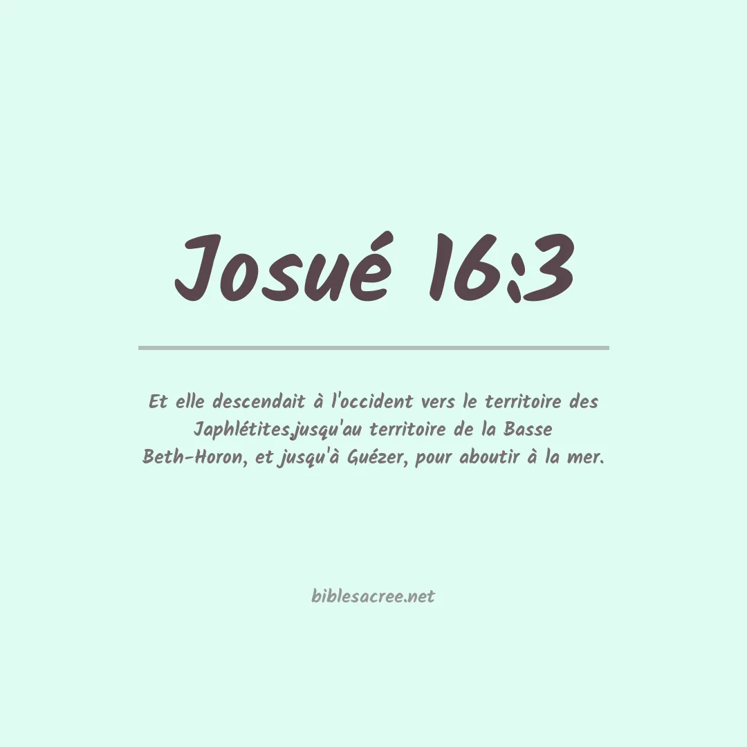 Josué - 16:3