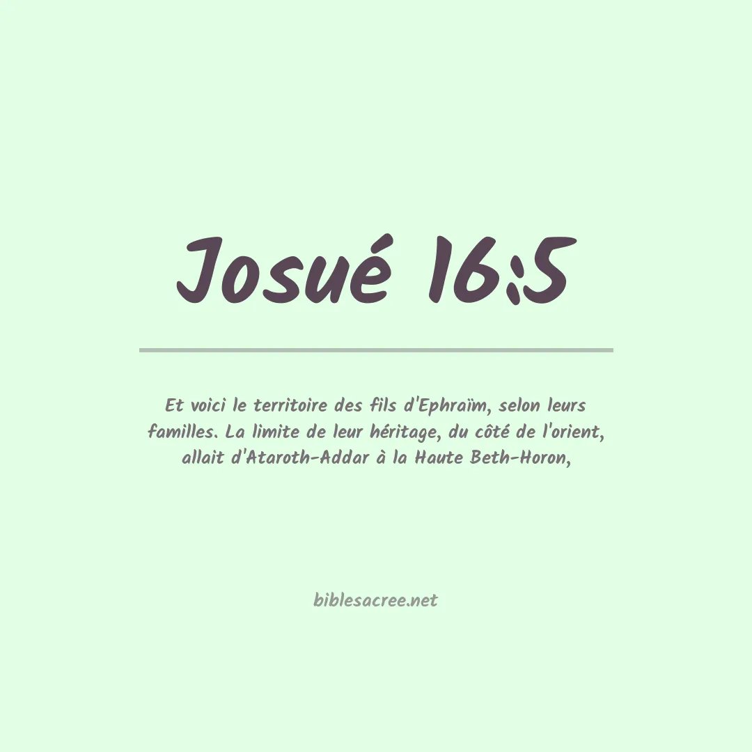 Josué - 16:5