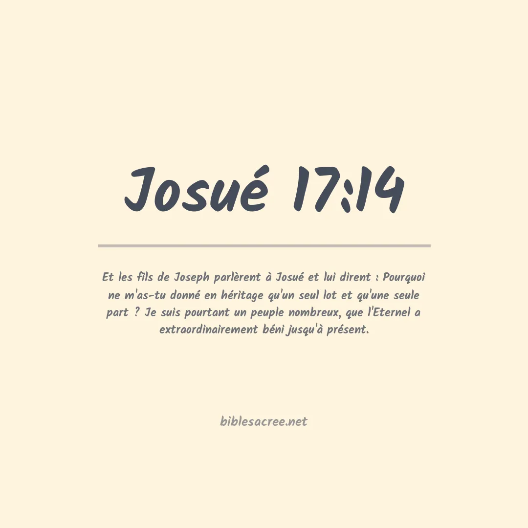Josué - 17:14