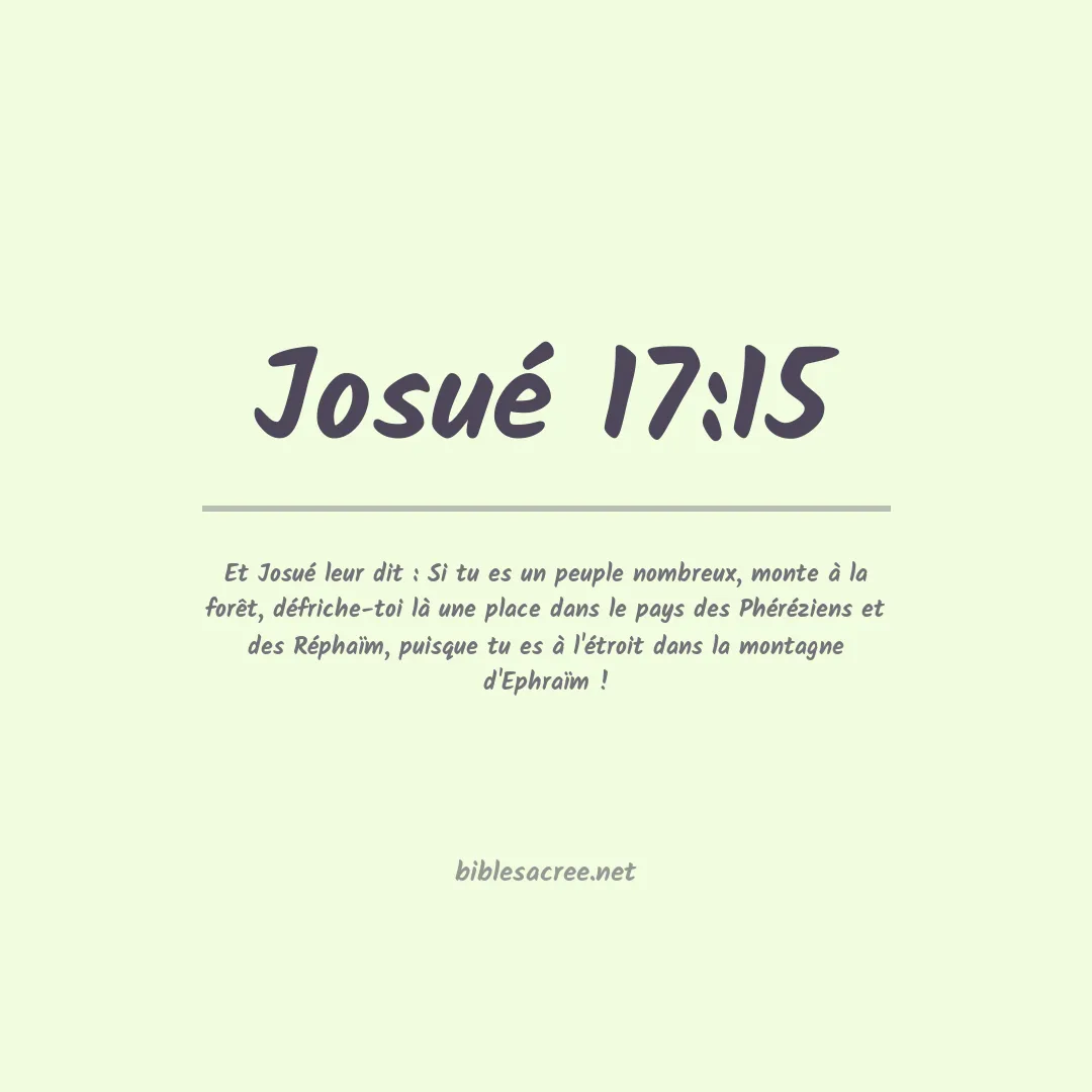 Josué - 17:15
