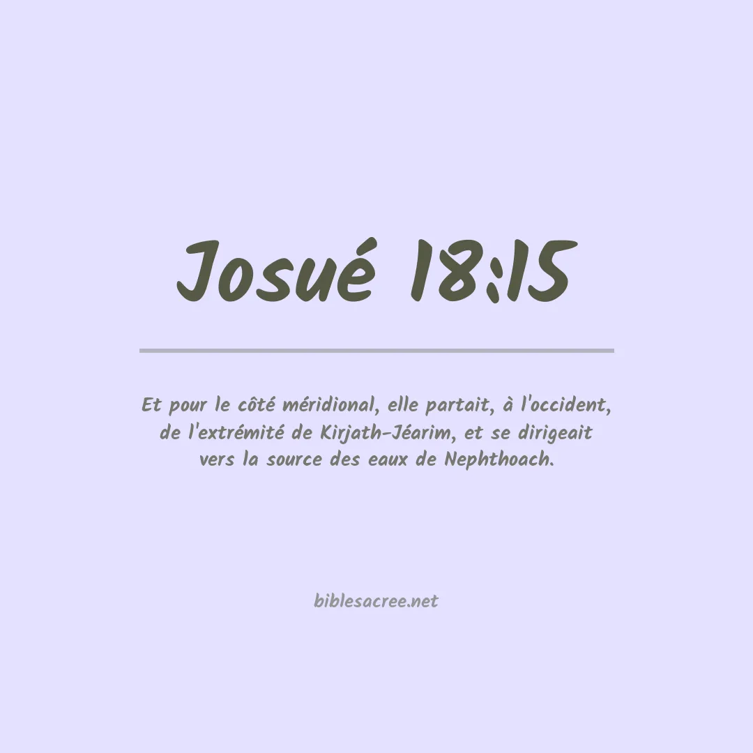 Josué - 18:15