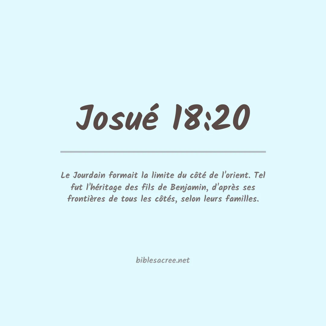 Josué - 18:20