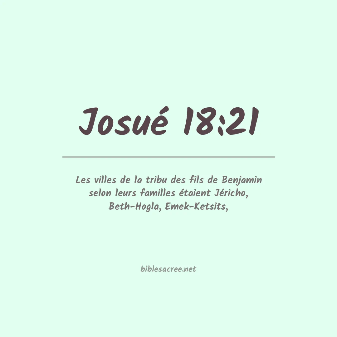 Josué - 18:21