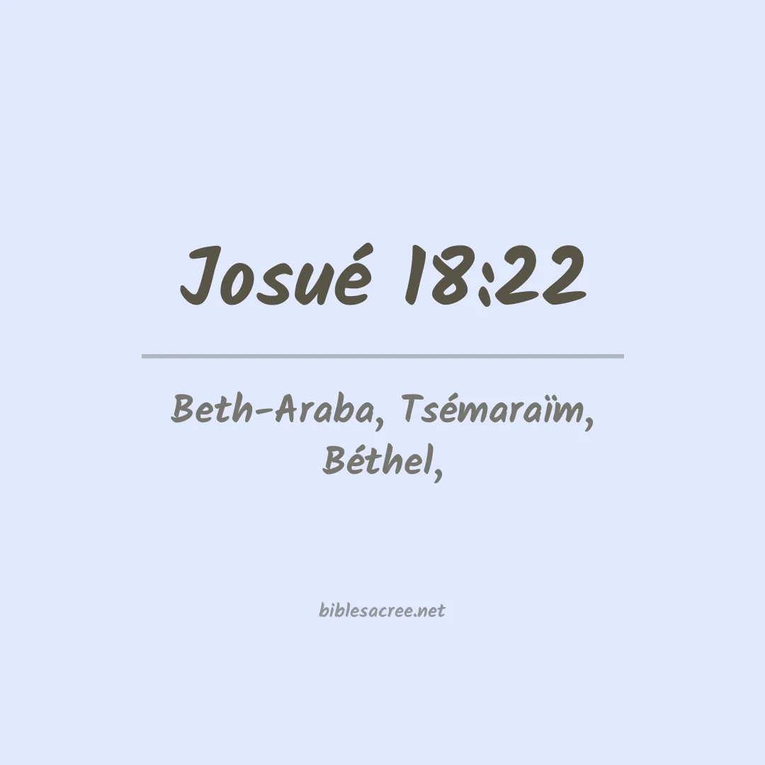 Josué - 18:22