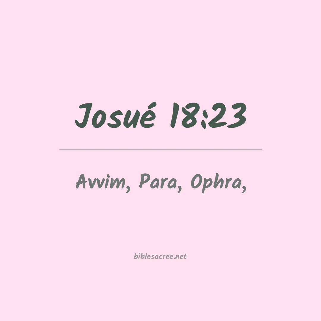 Josué - 18:23