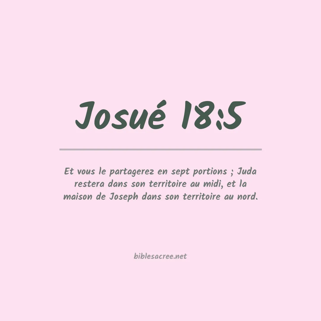 Josué - 18:5