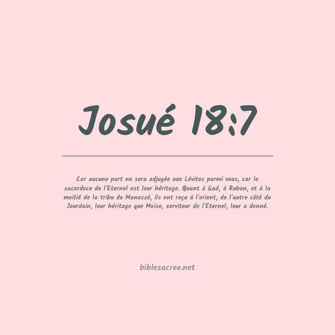 Josué - 18:7