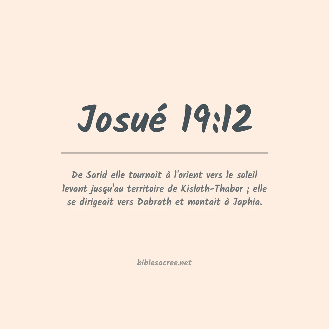 Josué - 19:12
