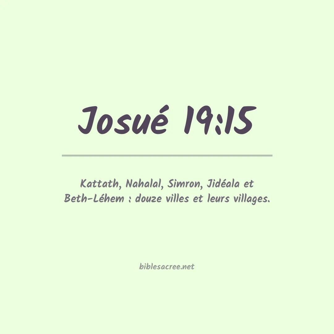 Josué - 19:15