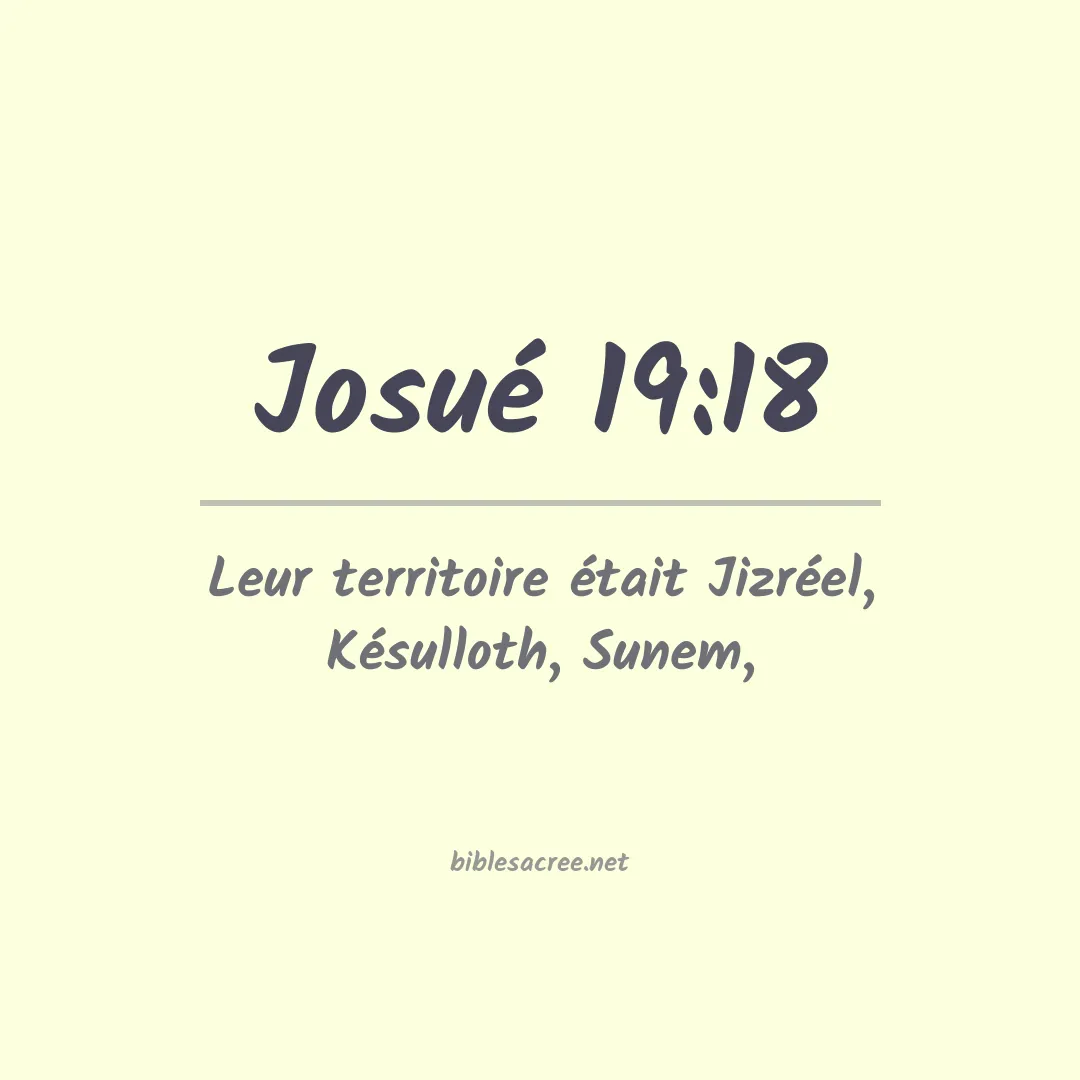 Josué - 19:18