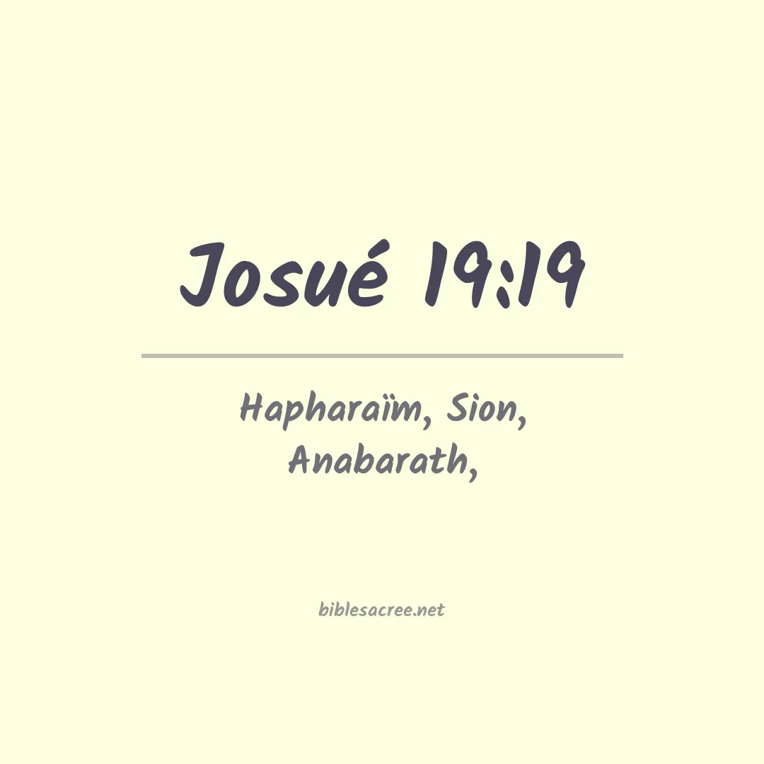 Josué - 19:19