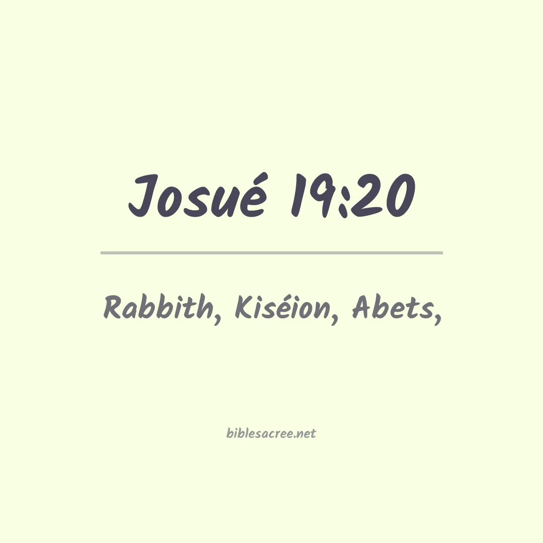 Josué - 19:20