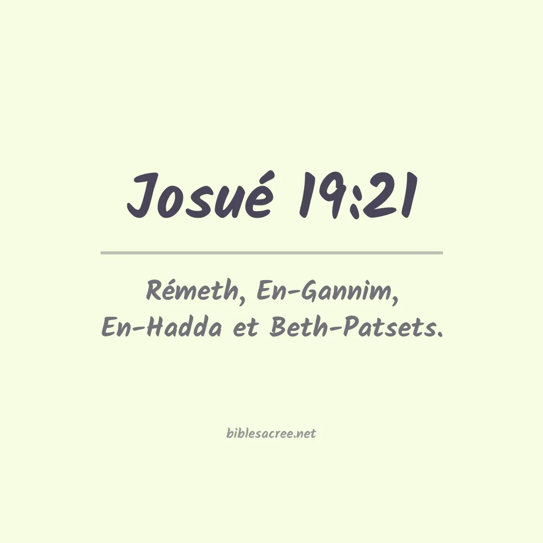 Josué - 19:21