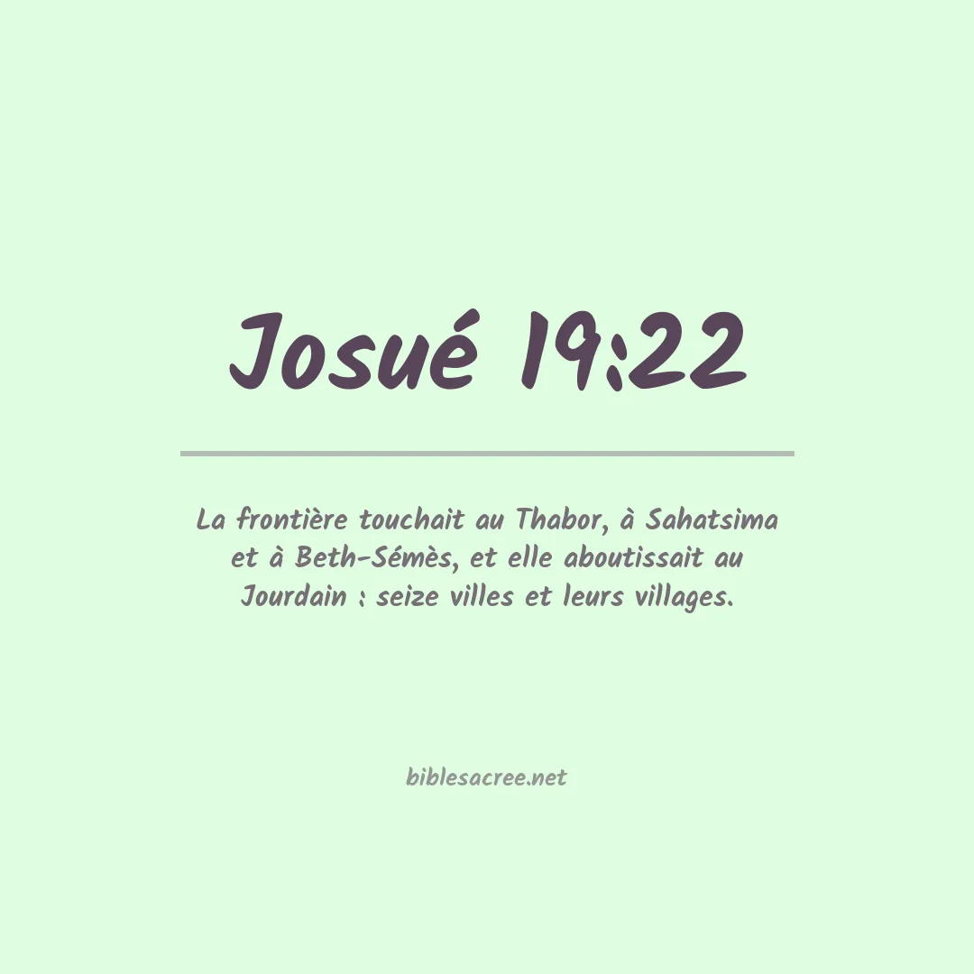 Josué - 19:22