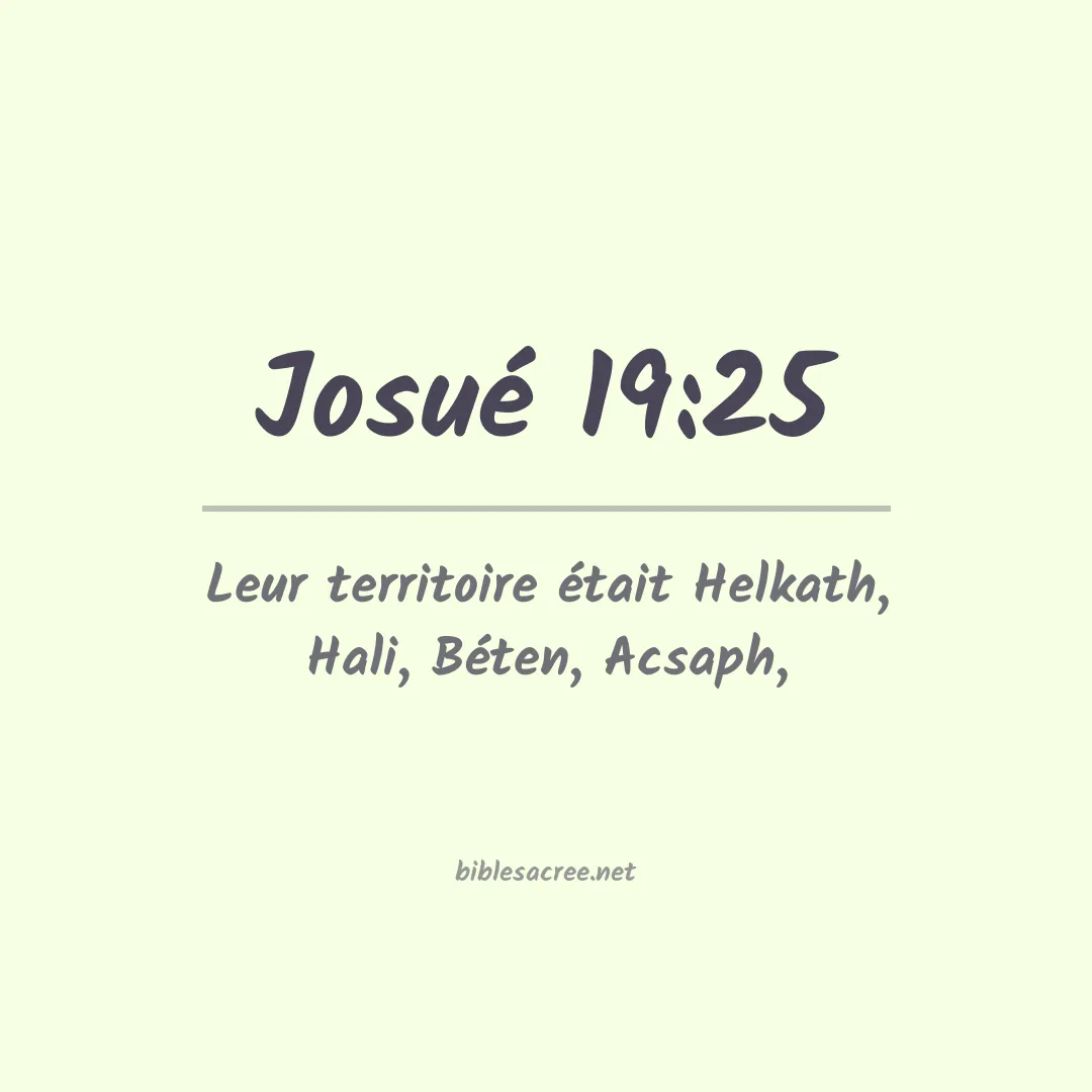 Josué - 19:25