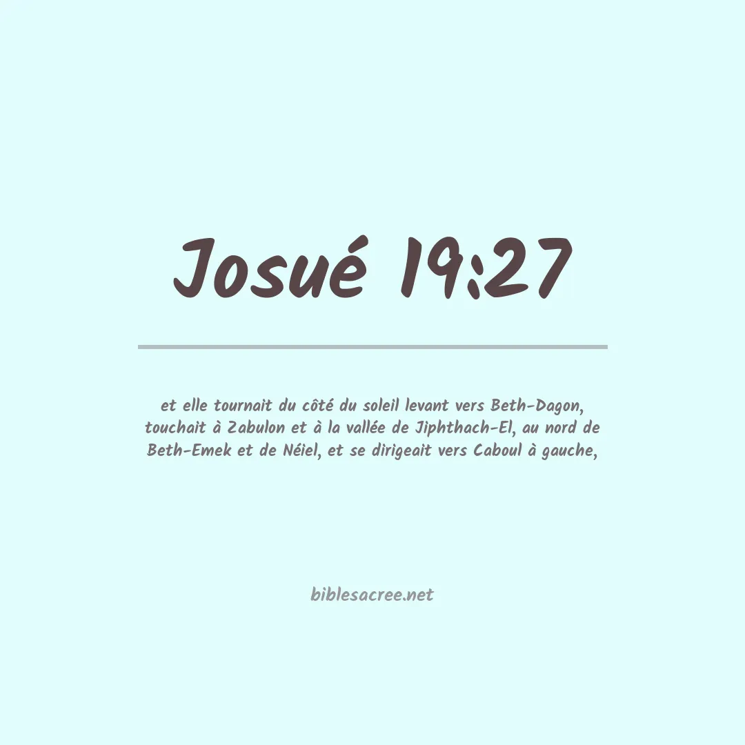 Josué - 19:27