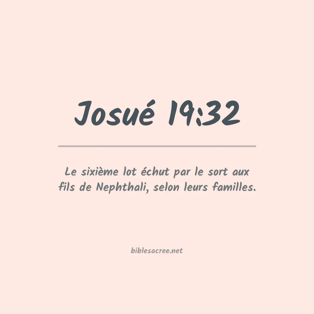 Josué - 19:32