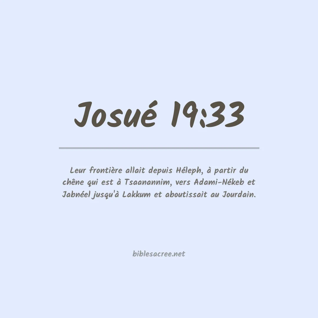 Josué - 19:33