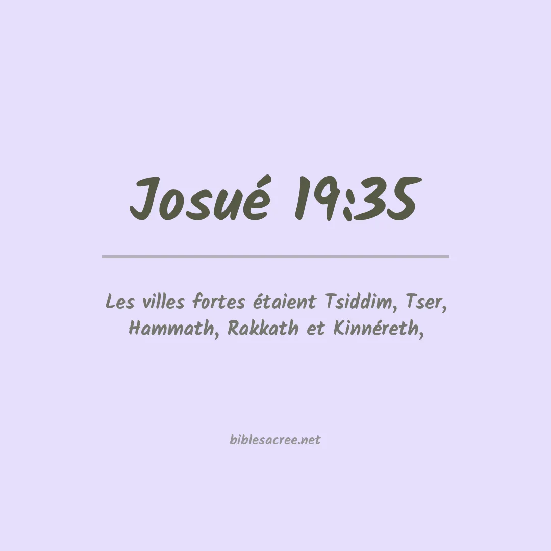 Josué - 19:35