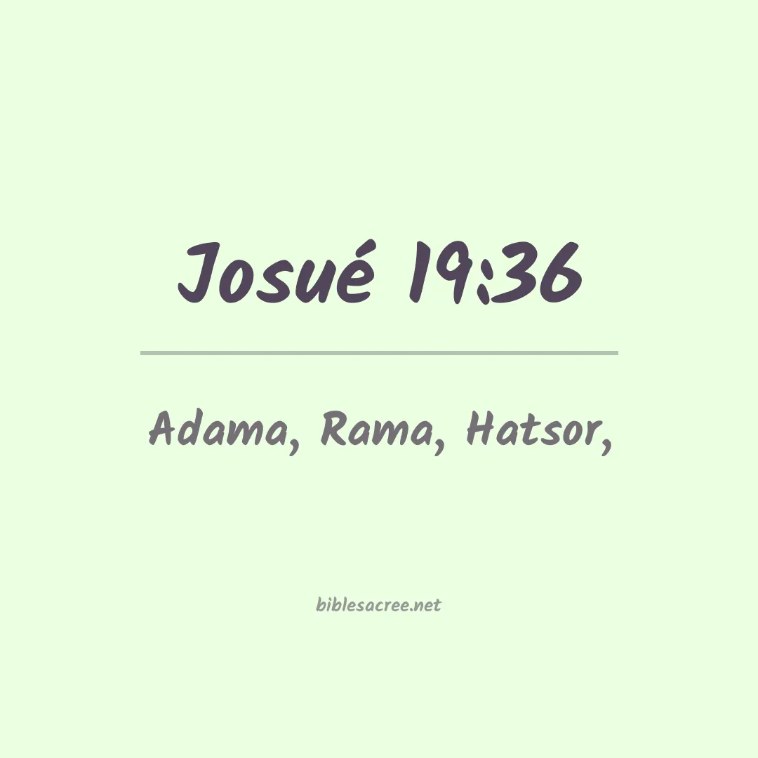 Josué - 19:36