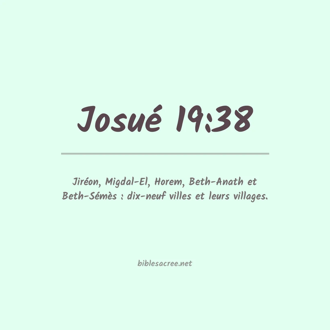 Josué - 19:38