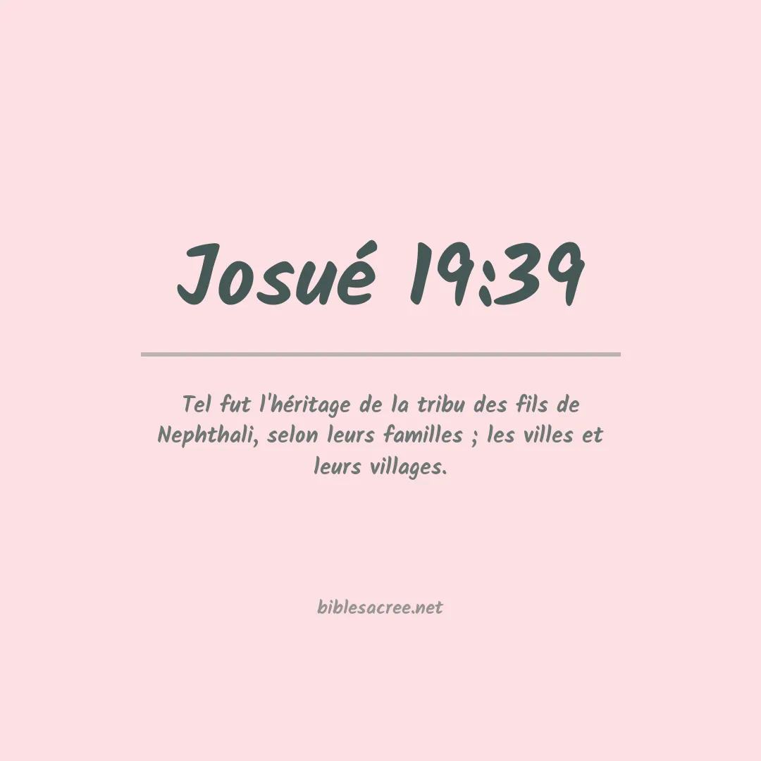 Josué - 19:39