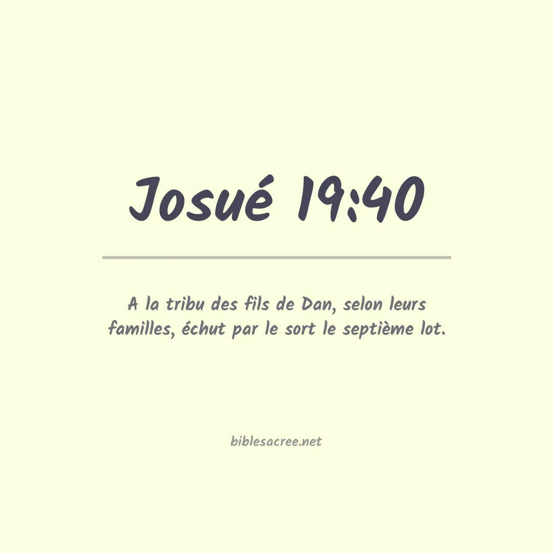 Josué - 19:40