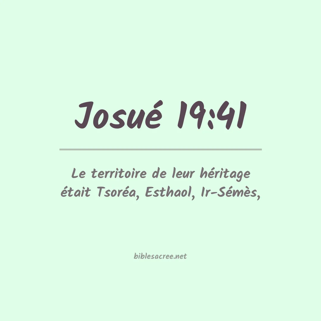 Josué - 19:41